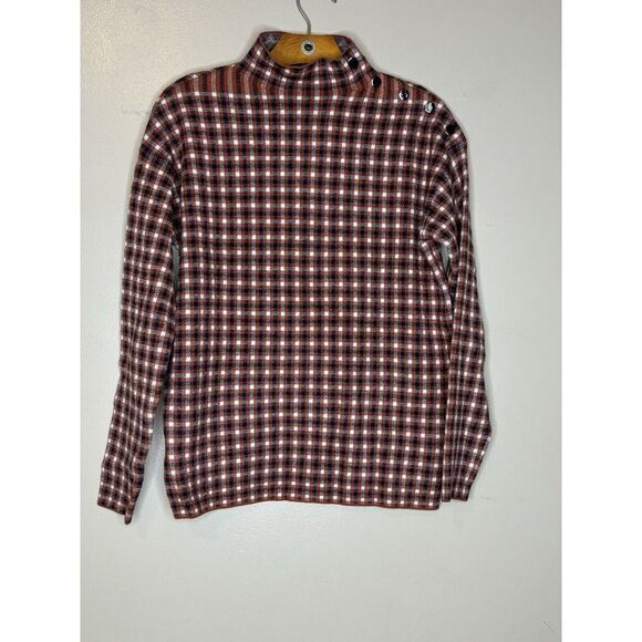 Tops - Women's Jones and Co Plaid Red/Blue/White Long Sleeve‎ Buttoned Shirt Size S